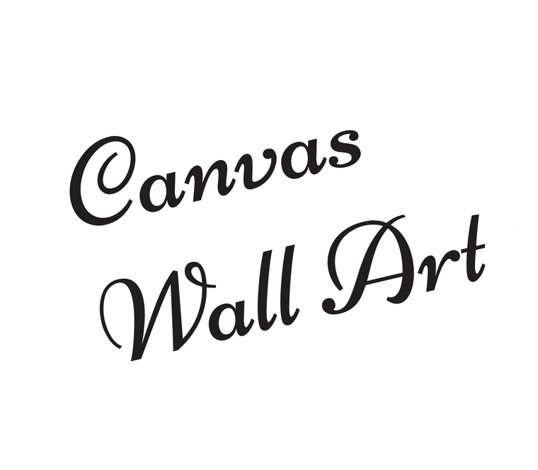Text 'Canvas Wall Art' in black on a white background