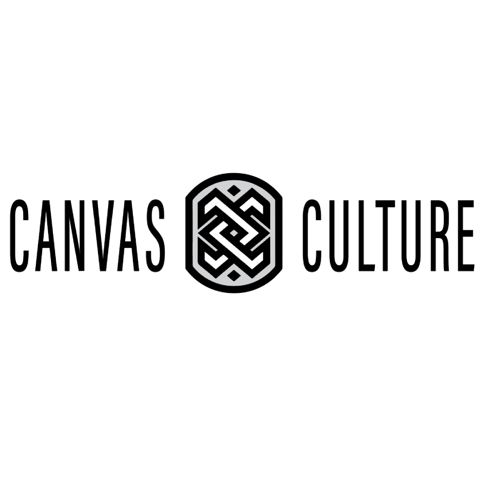 Canvas Culture logo with black text and geometric design on a white background