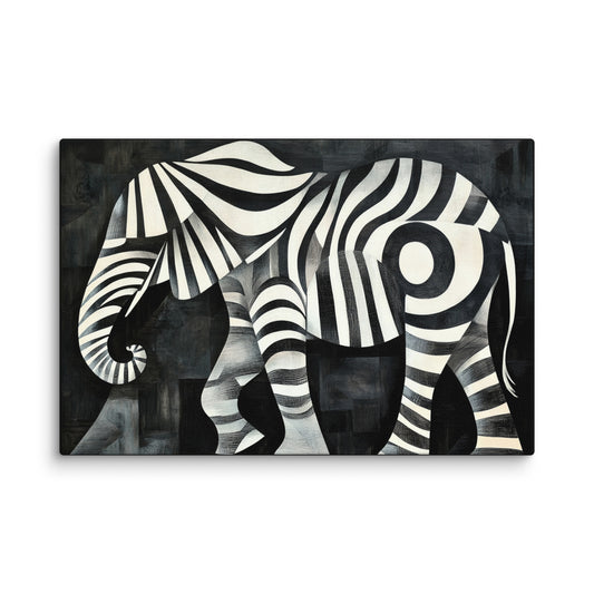 Zebraed Dimensions - Canvas Wall Art