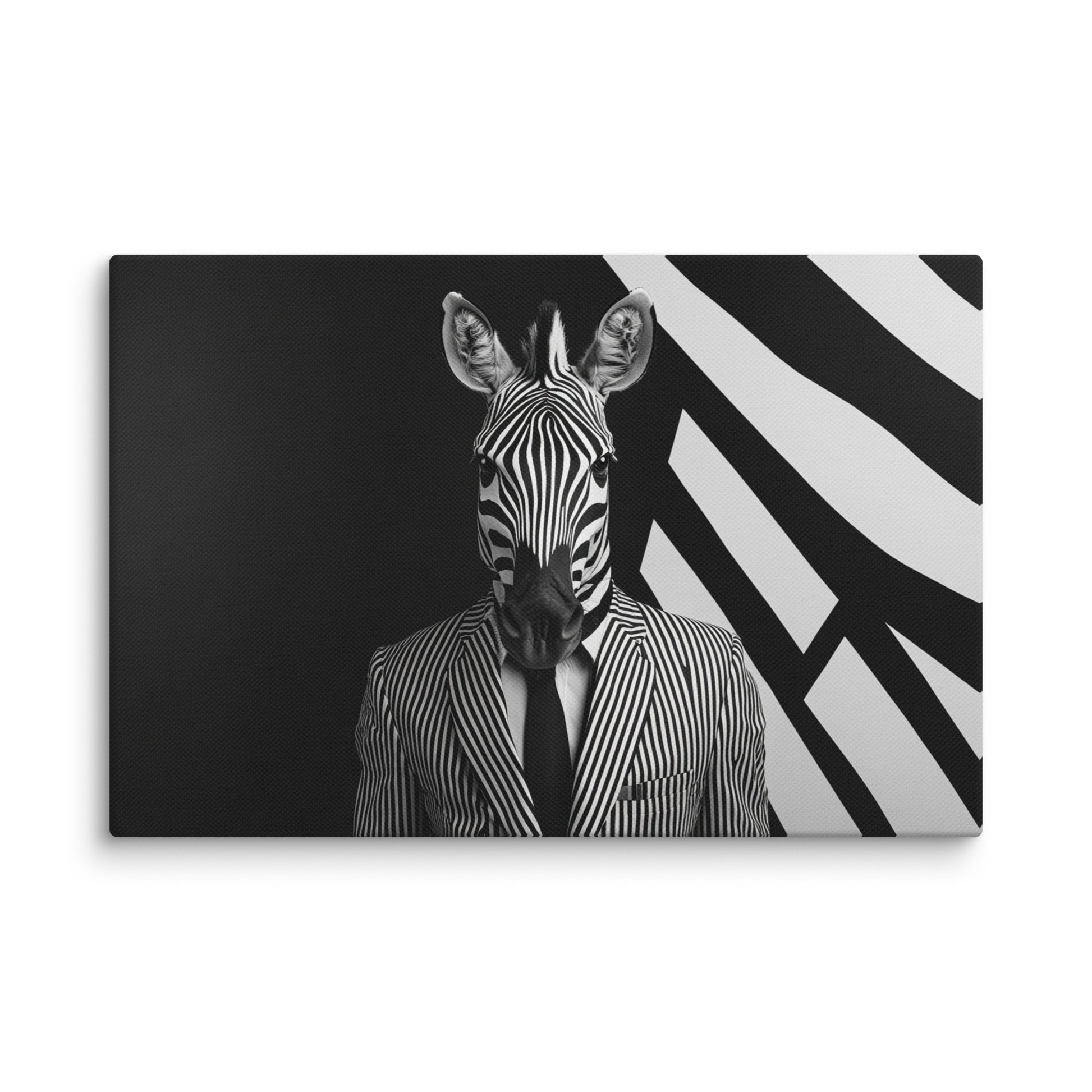 Zebra Pinstripe - Canvas Wall Art