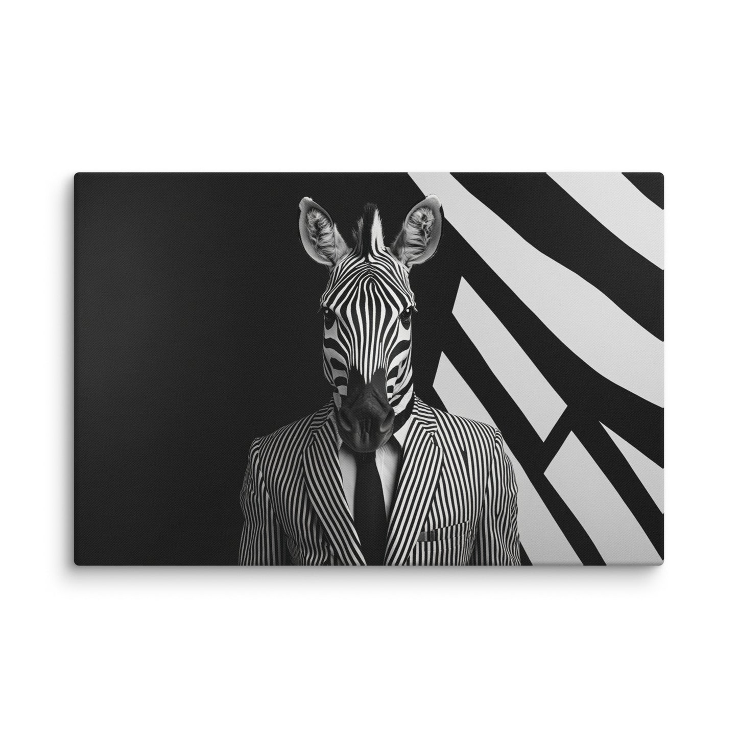 Zebra Pinstripe - Canvas Wall Art