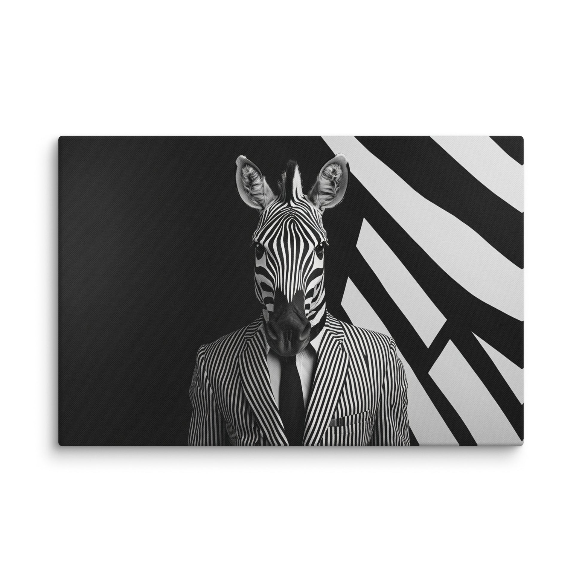 Zebra Pinstripe - Canvas Wall Art