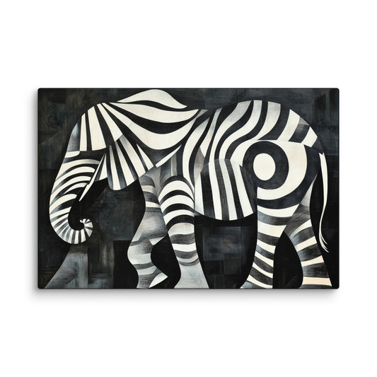 Zebraed Dimensions - Canvas Wall Art