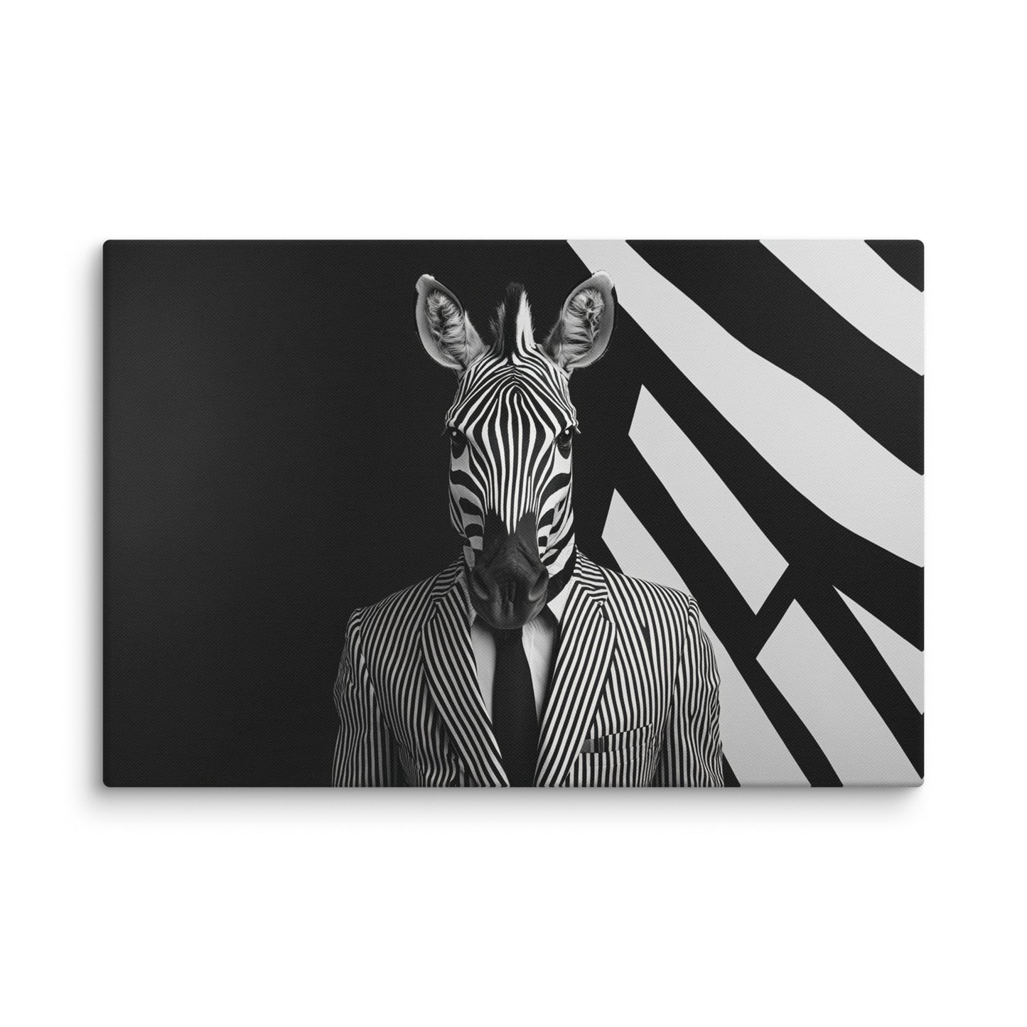 Zebra Pinstripe - Canvas Wall Art