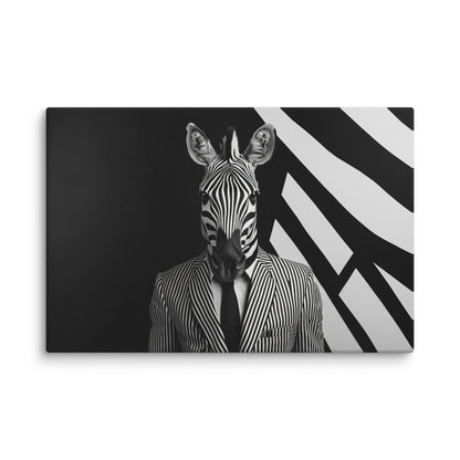 Zebra Pinstripe - Canvas Wall Art