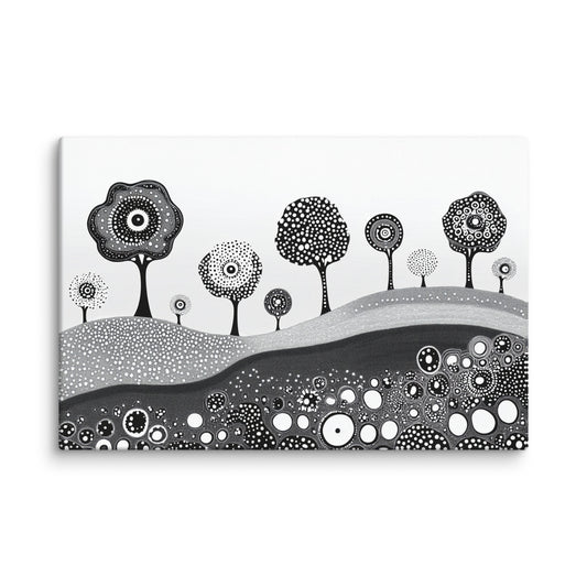 Whimsical Grove - Canvas Wall Art | Abstract, Colorful & Surreal Prints