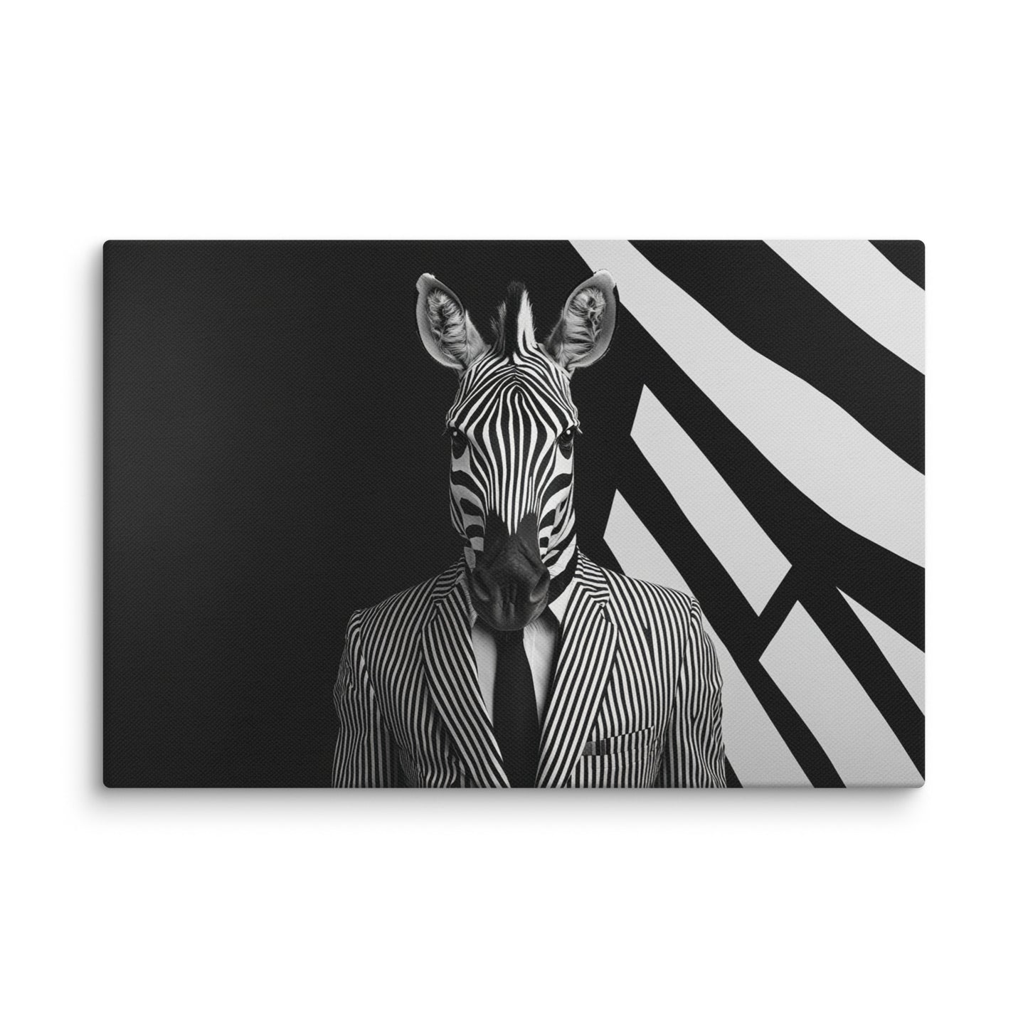 Zebra Pinstripe - Canvas Wall Art