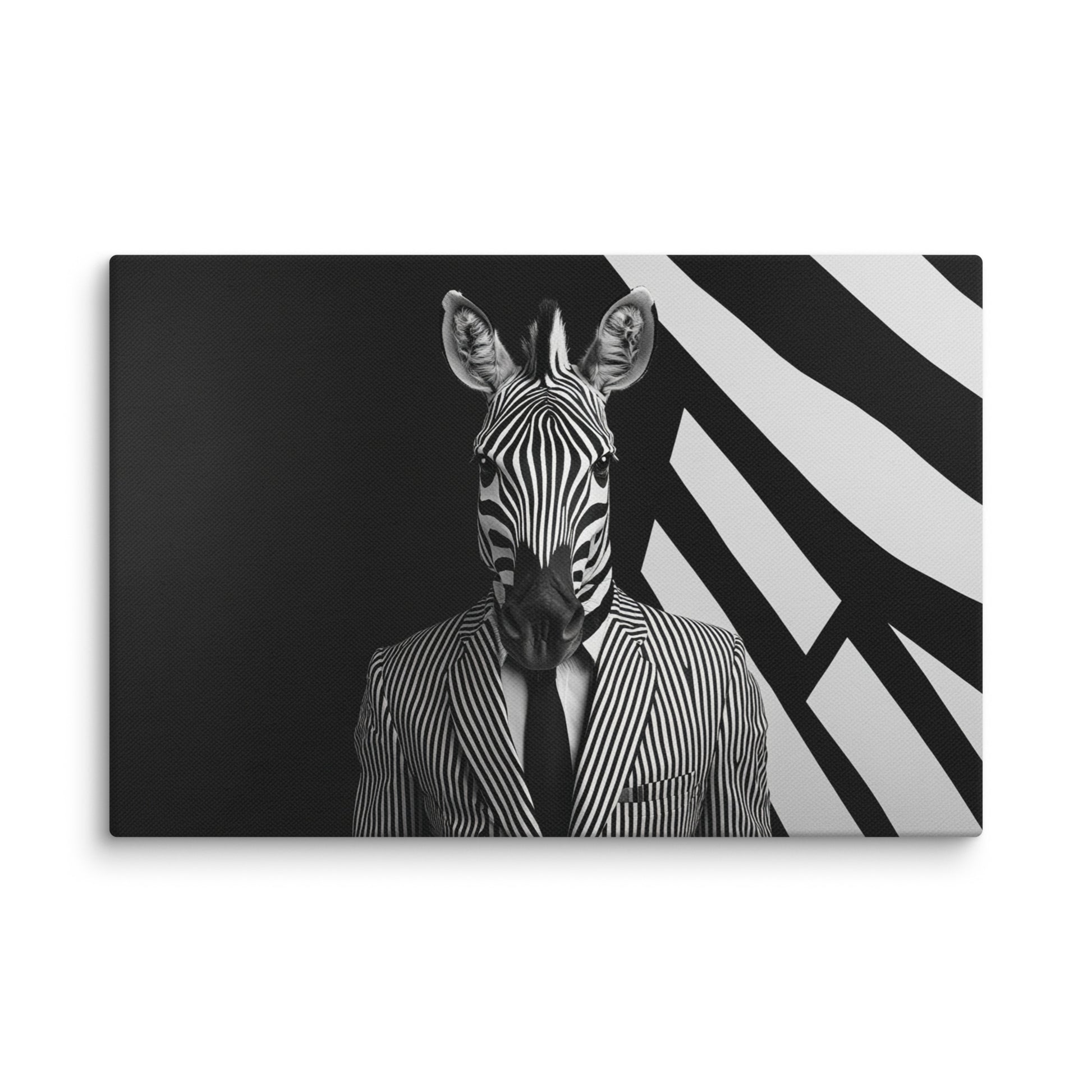 Zebra Pinstripe - Canvas Wall Art