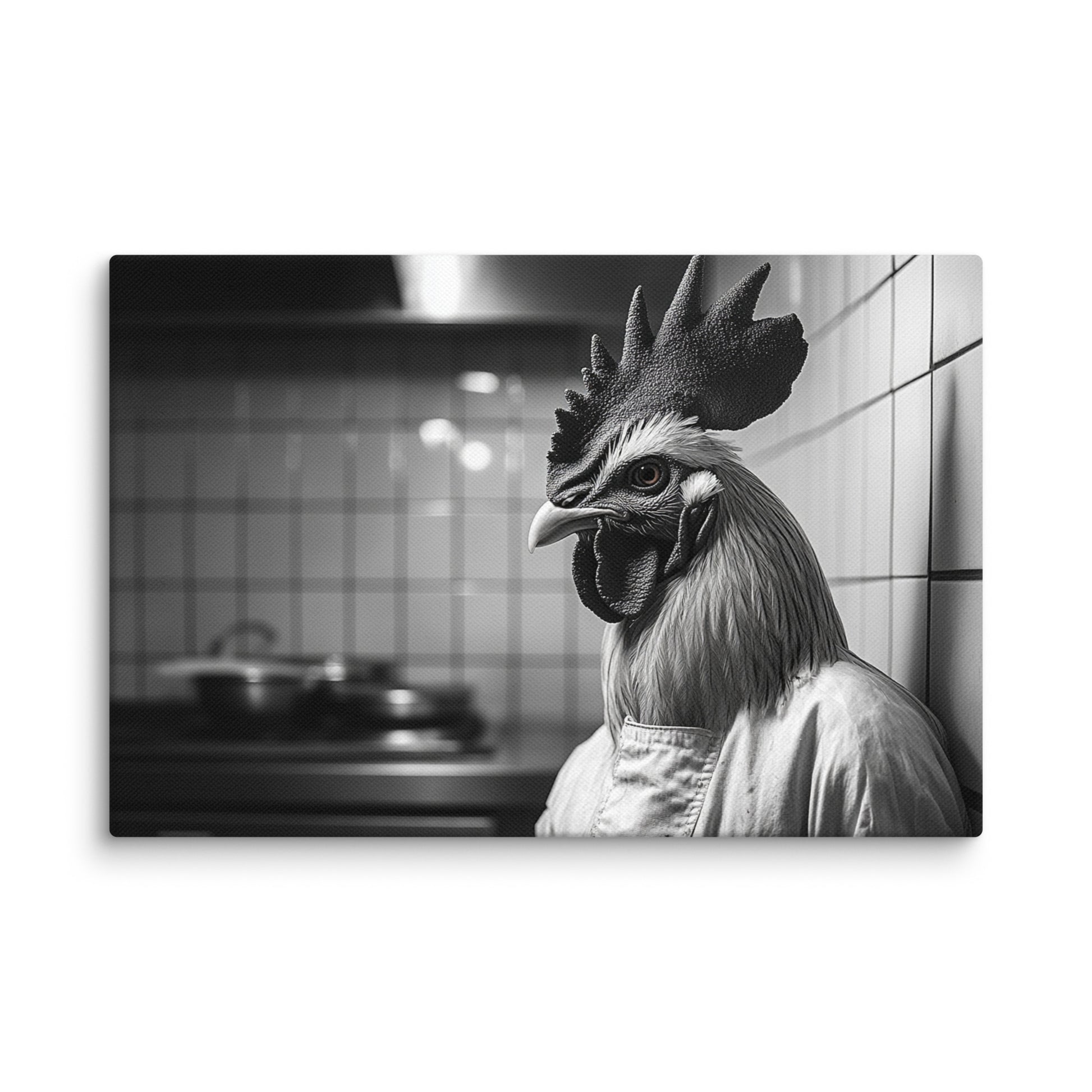 Chef Rooster in the Kitchen 8″×12″